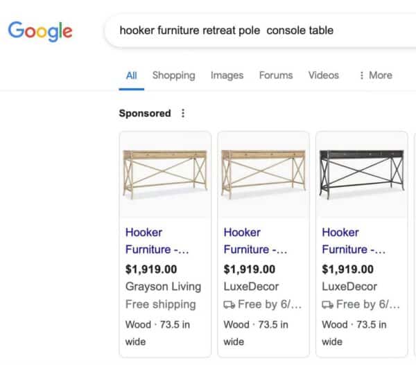 Hooker Furniture Retreat Pole Console Table - Image 4