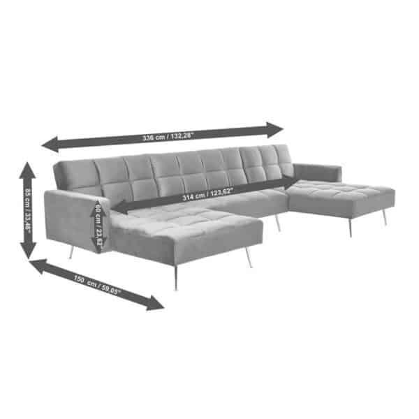 Green Convertible Sectional - Image 3