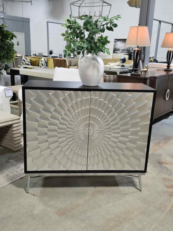 Josie Black & Silver Accent Cabinet - Image 3