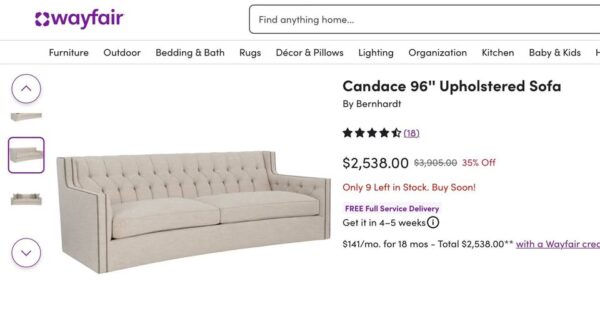 Bernhardt Candace Sofa - Image 4