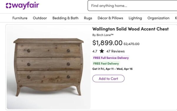 Wallington Solid Wood Foyer Chest - Image 4