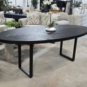 Black Oval Dining Table