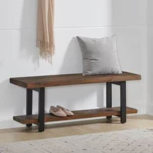 Solid Wood Rustic Bench