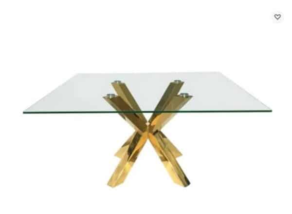 60" Square Glass Dining Table - Image 2