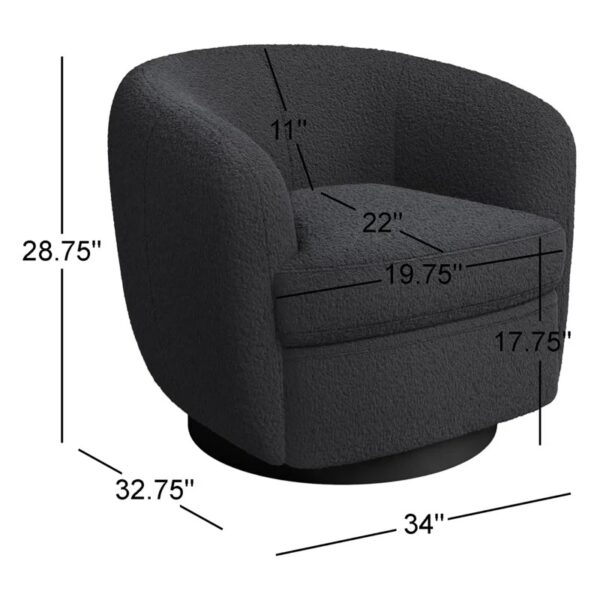 Marcy Swivel Barrel Chair - Image 3