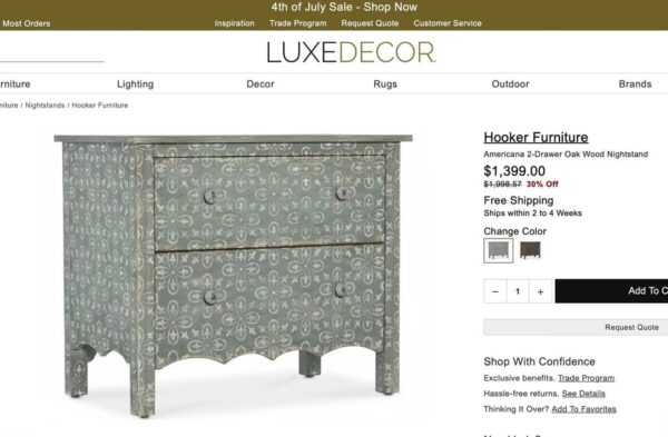 Set of 2 Hooker Furniture Nightstands - Image 3