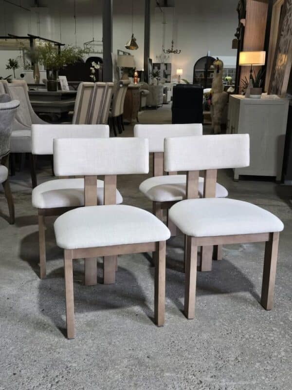 Set of 4 Upholstered Dining Chairs - Image 3