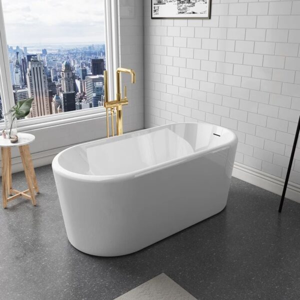 59" Freestanding Soaking Bathtub
