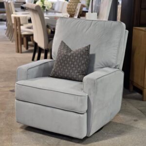 Grey Swivel Gliding Recliner