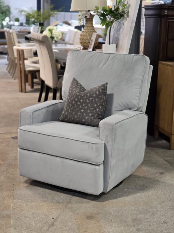 Grey Swivel Gliding Recliner