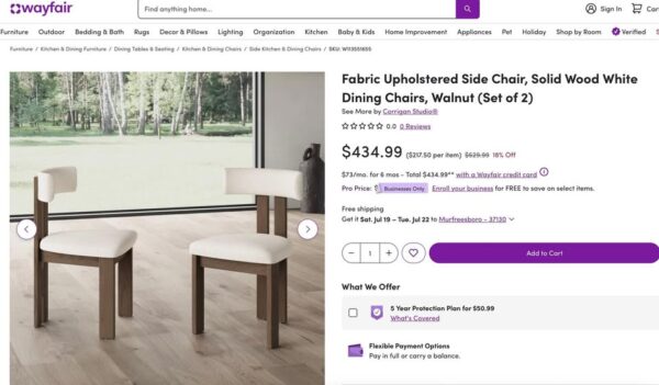 Set of 6 Modern Dining Chairs - Image 4