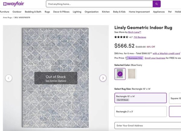 10' x 14' Safavieh Geometric Wool Rug - Image 2