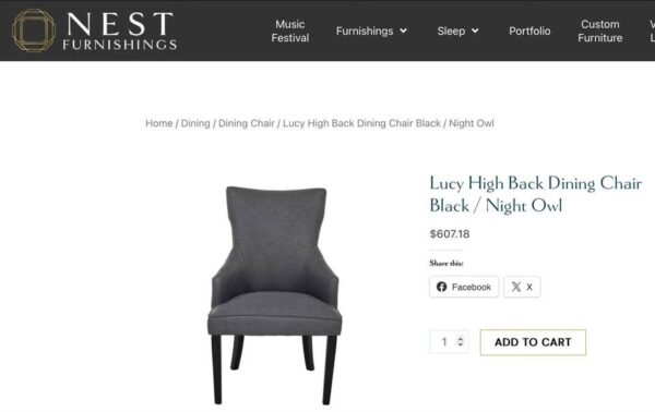 Set of 6 Charcoal Dining Chairs - Image 4