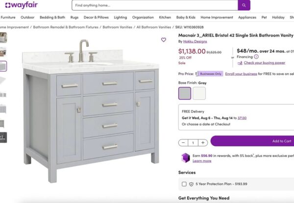 Bristol 42" Bathroom Vanity - Image 3