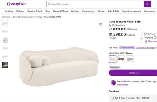 Tov Curved Sofa - Image 4