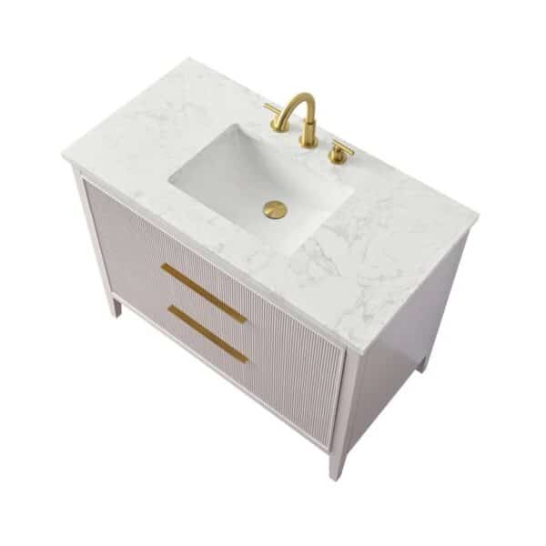Egremt Fluted 42'' Bathroom Vanity - Image 4