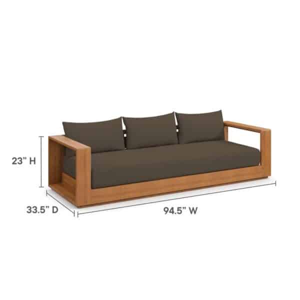 Brand New Solid Wood Outdoor Patio Sofa - Image 3