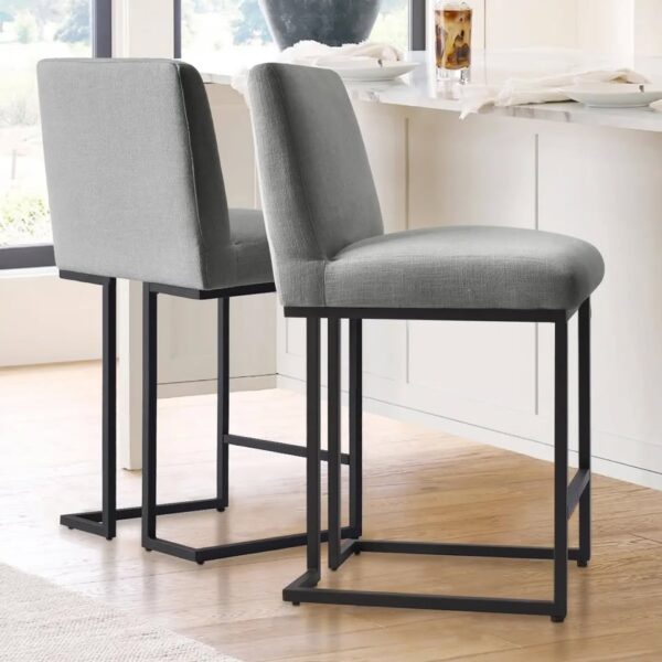 Set of 4 Grey Counter Stools - Image 4