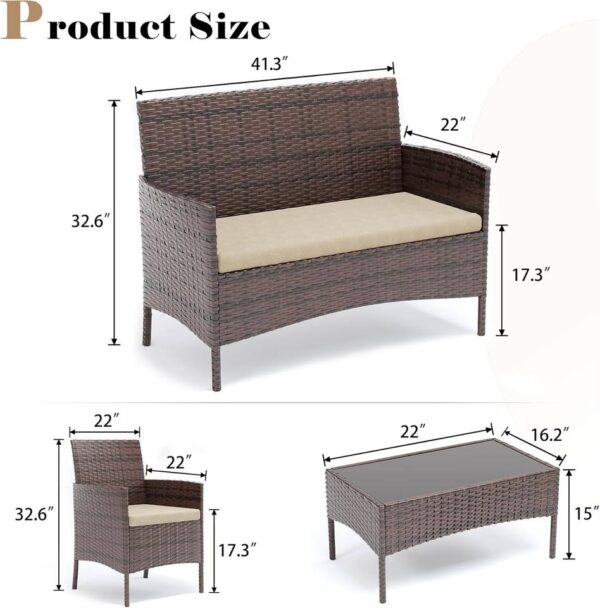 4-pc Outdoor Patio Set - Image 2