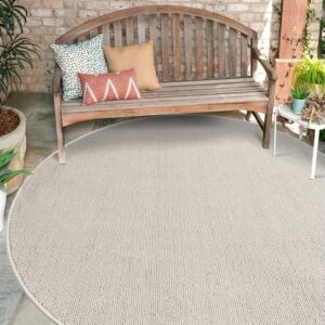 8' Round Uniqueloom Outdoor Rug!