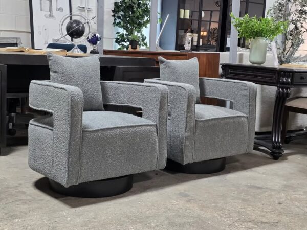 Set of 2 Swivel Accent Chairs - Image 2