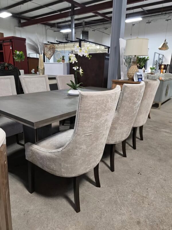 Set of 6 Cream Dining Chairs