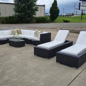 Barna 9-pc Wicker Outdoor Patio Set