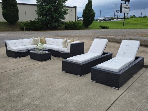 Barna 9-pc Wicker Outdoor Patio Set