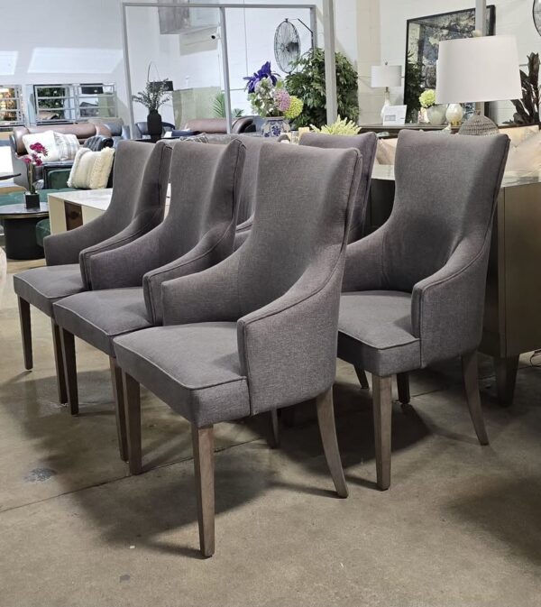 Set of 6 Charcoal Dining Chairs - Image 2