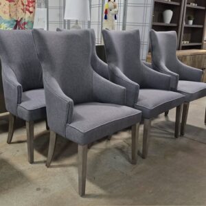 Set of 6 Charcoal Dining Chairs