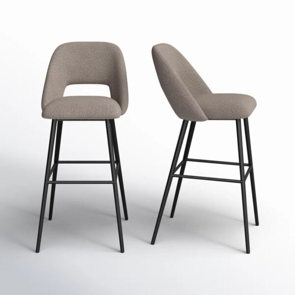 Set of 2 Valdez Boucle Barstools