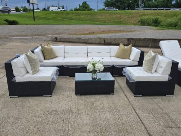 Barna 9-pc Wicker Outdoor Patio Set - Image 3