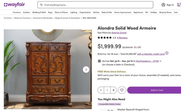 Solid Wood Chest of Drawers - Image 4