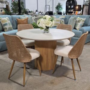 5-pc Round Dining Table Set