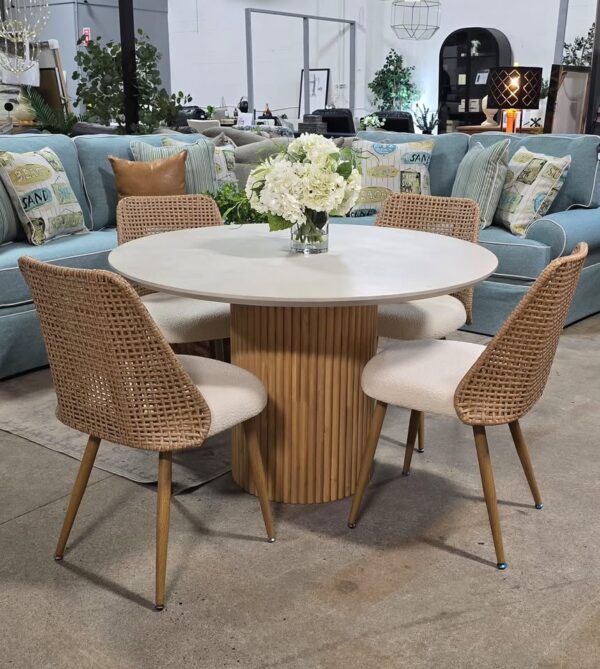 5-pc Round Dining Table Set