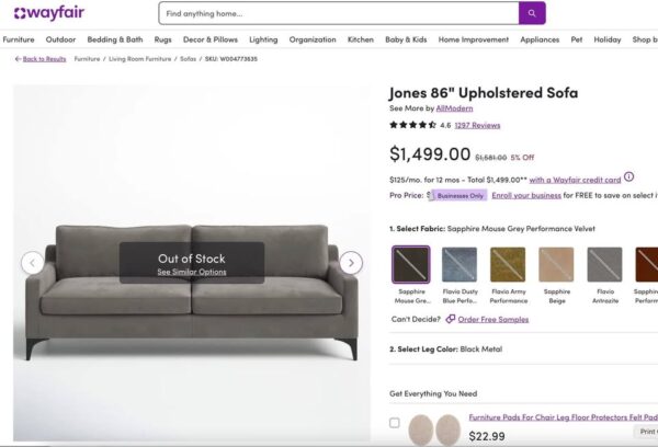 Jones Modern 86" Sofa - Image 9