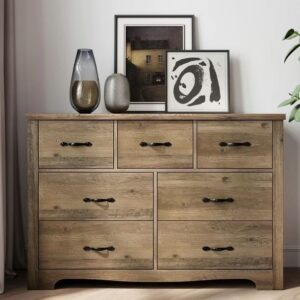 Brown 7 Drawer Dresser