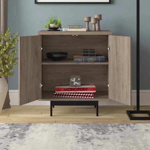 Grey 2-Door Accent Cabinet - Image 4