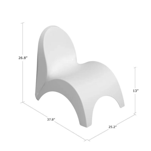 Set of 2 Armless Outdoor Lounge Chairs - Image 3