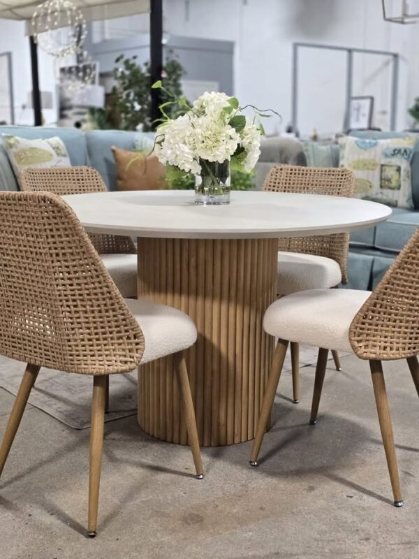 5-pc Round Dining Table Set - Image 2