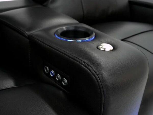 Genuine Leather Home Theater Power Recliners - Image 8