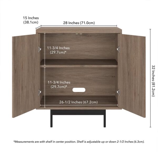 Grey 2-Door Accent Cabinet - Image 3