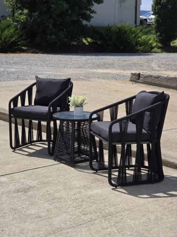 3-pc Outdoor Patio Chair & Table Set - Image 3