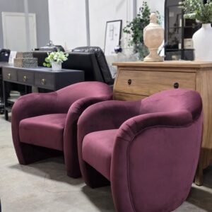 Set of 2 Velvet Accent Chairs