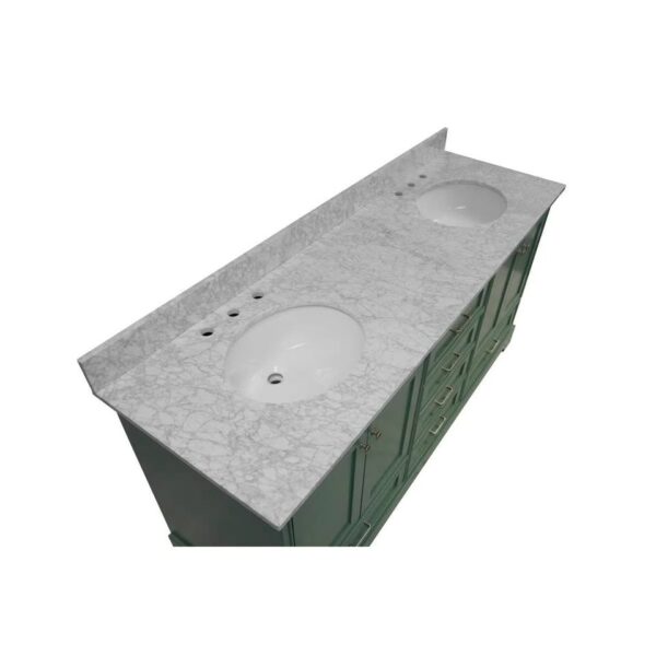 72" Sage Green Double Bathroom Vanity - Image 3