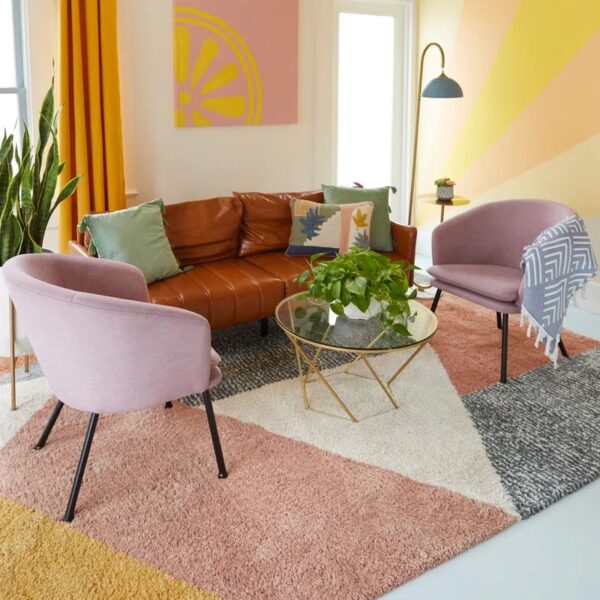 8'x10' Multi Colored Shaggy Rug