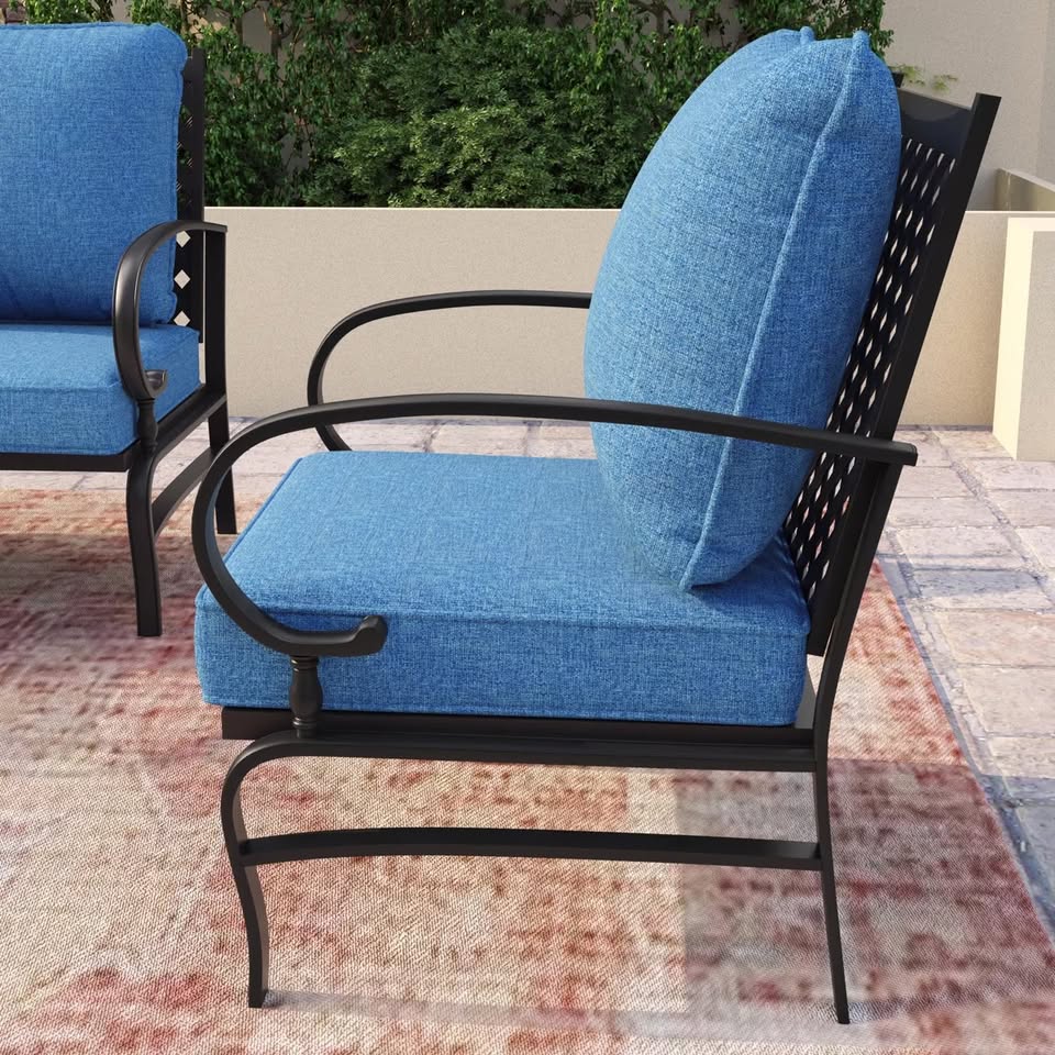 Set of 2 Patio Club Chairs - Image 3