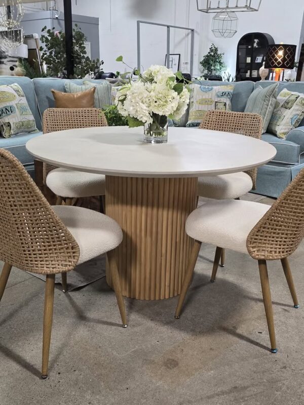 5-pc Round Dining Table Set - Image 3