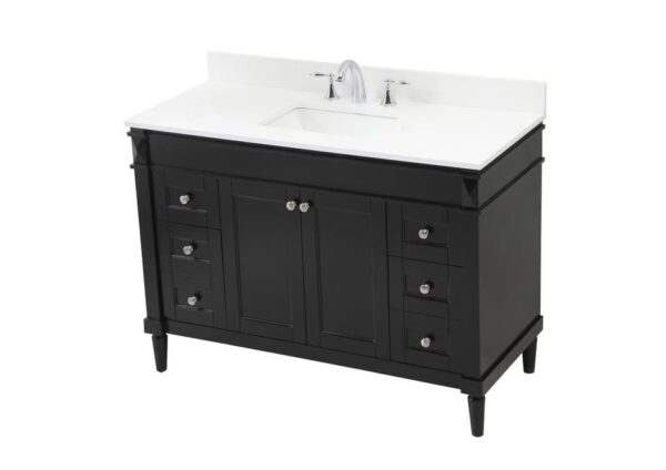 Black 48" Bennett Bathroom Vanity - Image 4