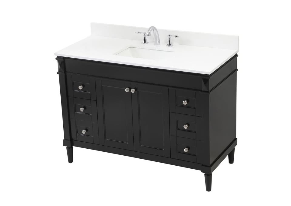 Black 48" Bennett Bathroom Vanity - Image 4